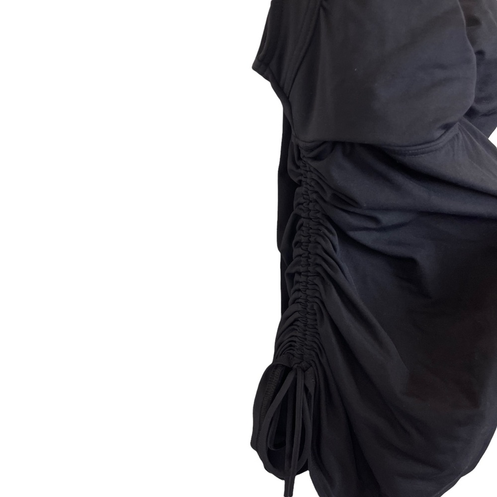Lands’ End Swimsuit Tankini Top Ruched Sides Padded Black - Picture 6 of 10